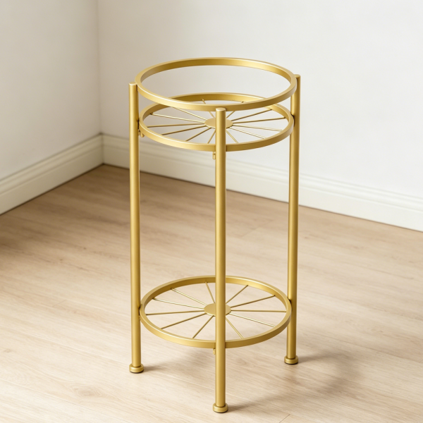 23 4" 2 Tier Metal Tall Plant Stand